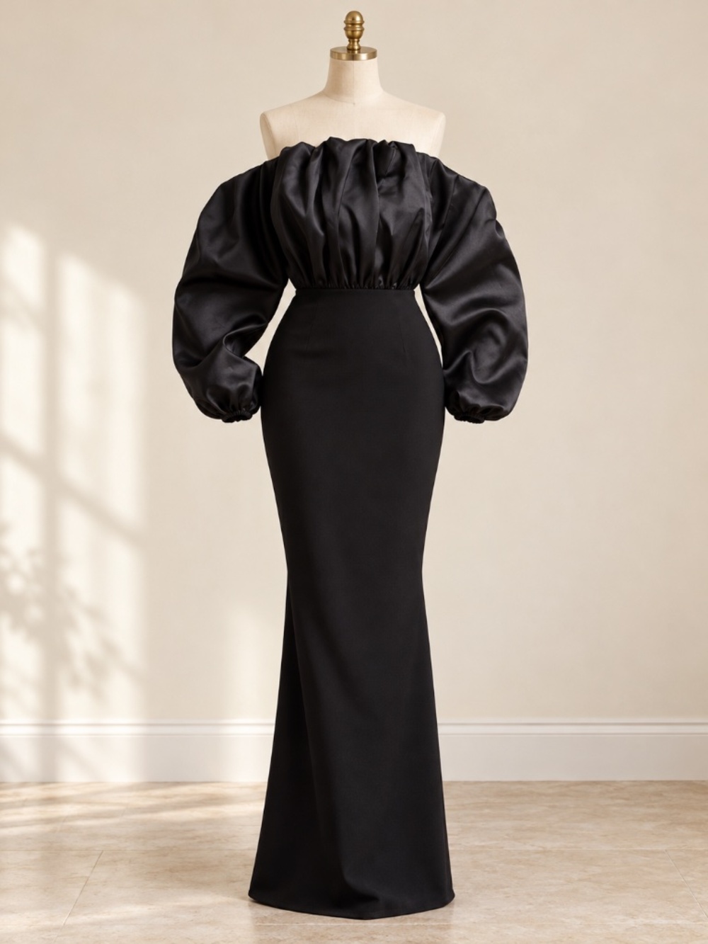 CLUB L LONDON - Cyrene | Black Ruffled Maxi Dress